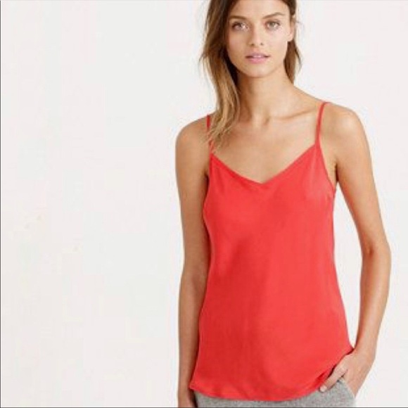 J. Crew Tops - J. Crew Red Silk Cami Tank